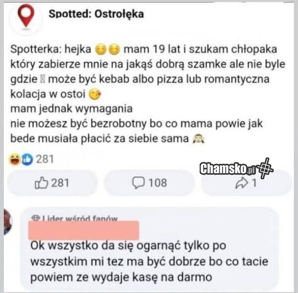 Kolejna księżniczka szuka darmowego żarcia