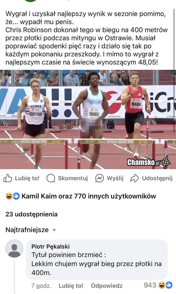 Bieganie z penisem na wierzchu