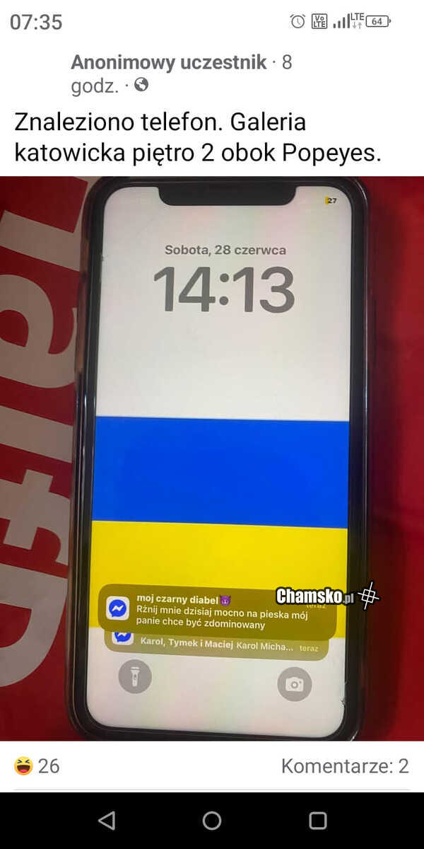 Znaleziony telefon
