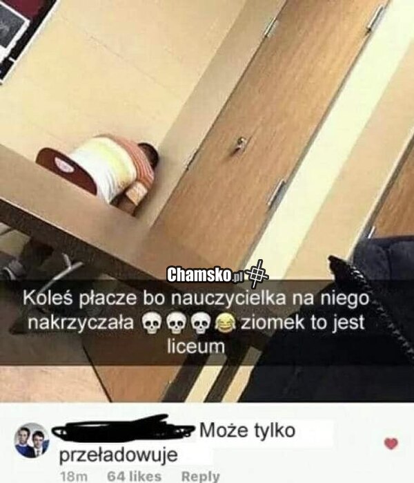Koleś płacze