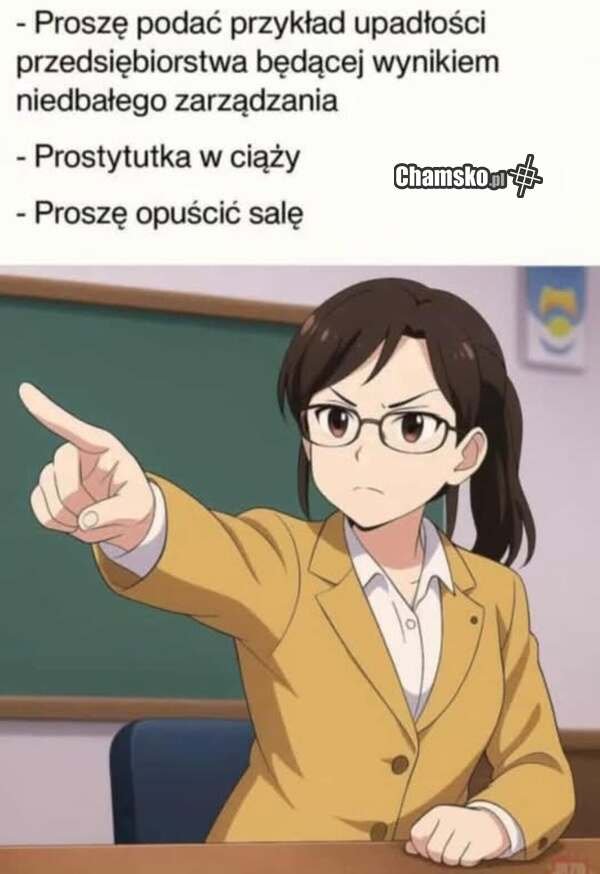 Upadłość przedsiębiorstwa będąca wynikiem niedbałego zarządzania.