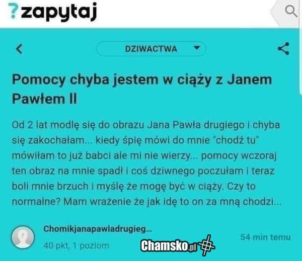 Wpadka z Papieżem Polakiem