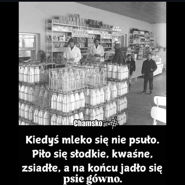 Picie mleka kiedyś