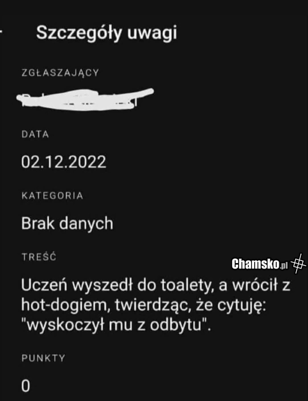 Kolejna ciekawa uwaga