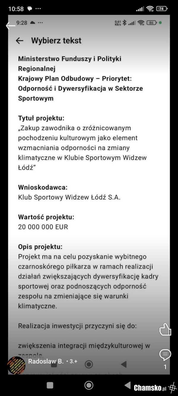 Kupią murzyna z naszych podatków