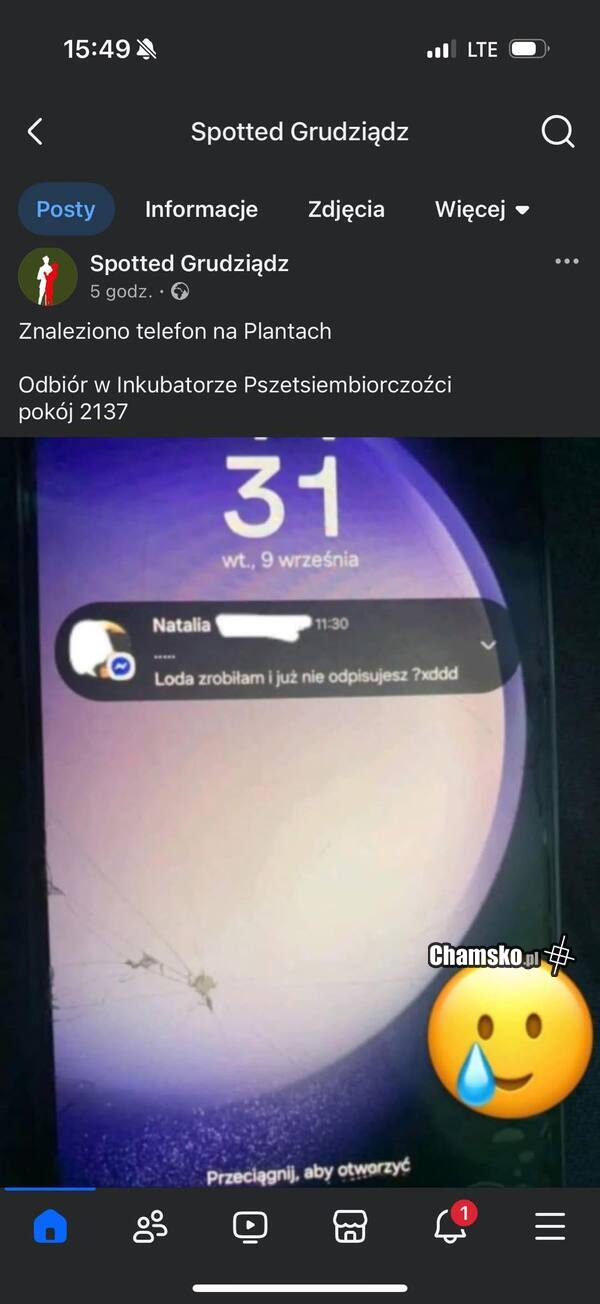 Ktoś zgubił telefon?