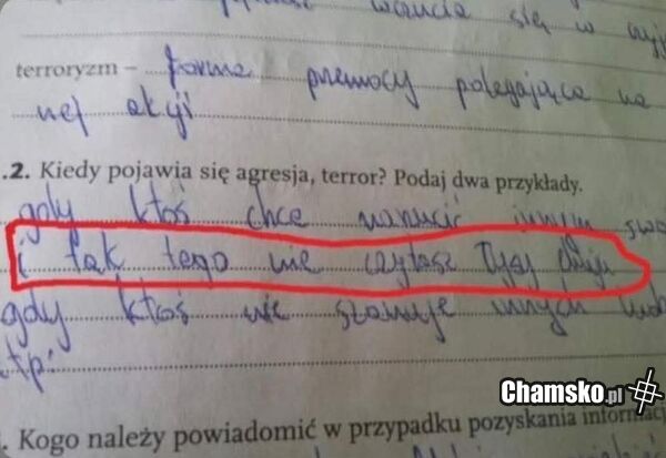 Przykłady agresji
