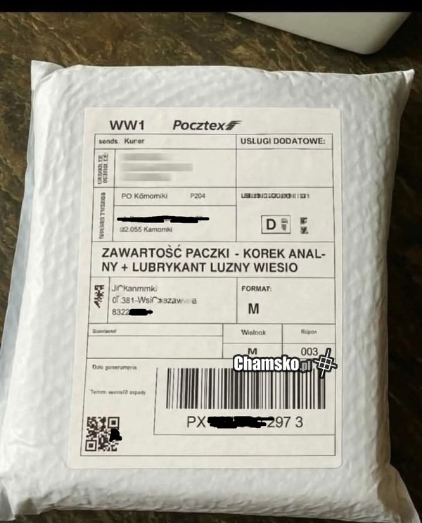I cyk, zamiast awizo to do sąsiada