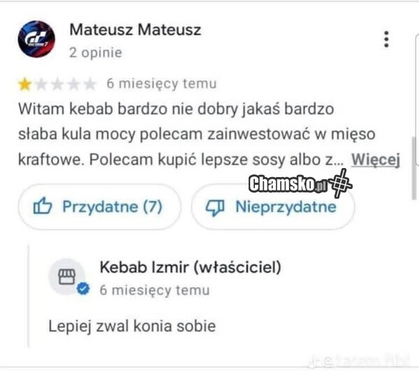 Właściciel który źle znosi krytykę