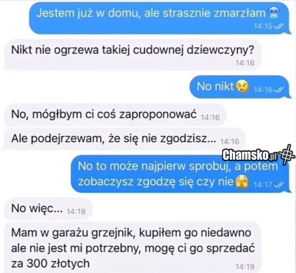 Ogrzewanie dziewczyny