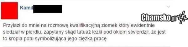 Tatuaż pod okiem