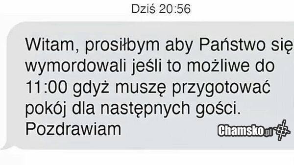 Informacja od właściciela hotelu