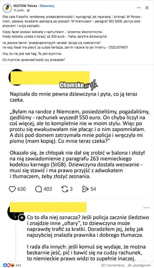 Laska nażarła się na randce i teraz ma problem