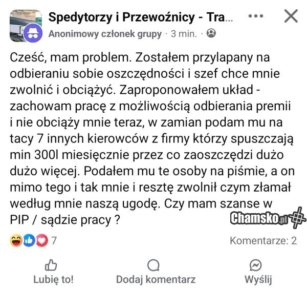 Oszukany złodziej paliwa