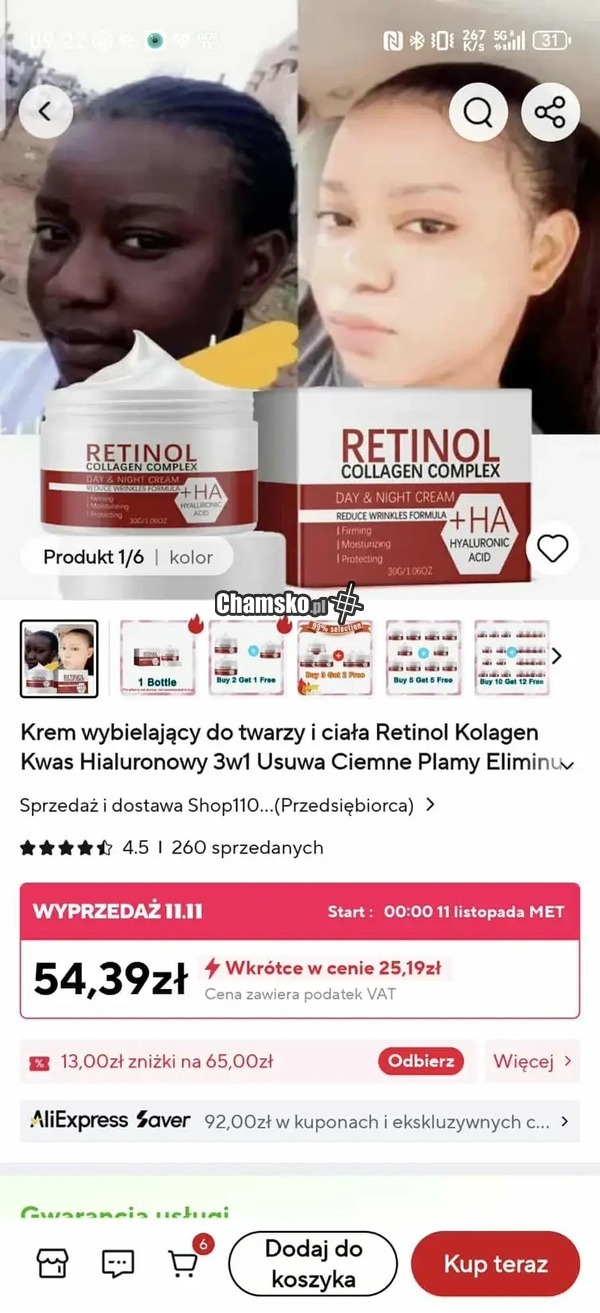 Wybielacz z Chin