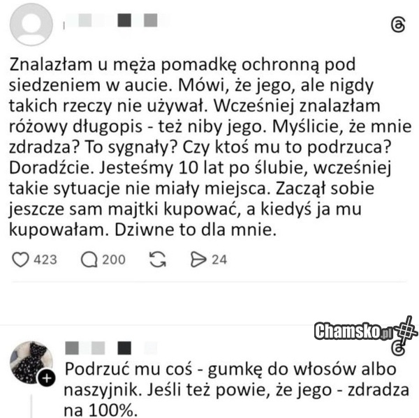 Czy on zdradza?
