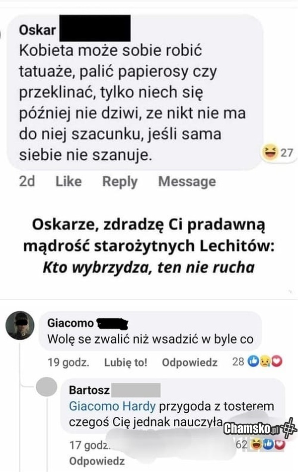 Gdy kobieta się nie szanuje