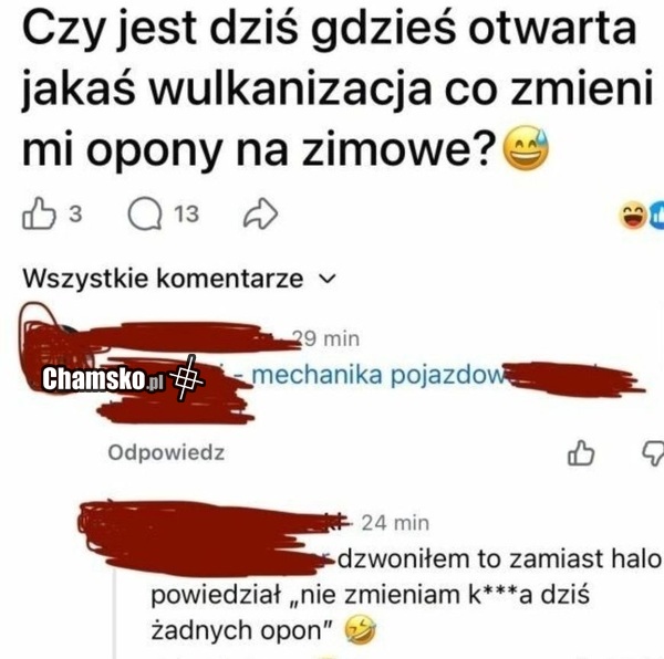Wymiana opon w niedzielę