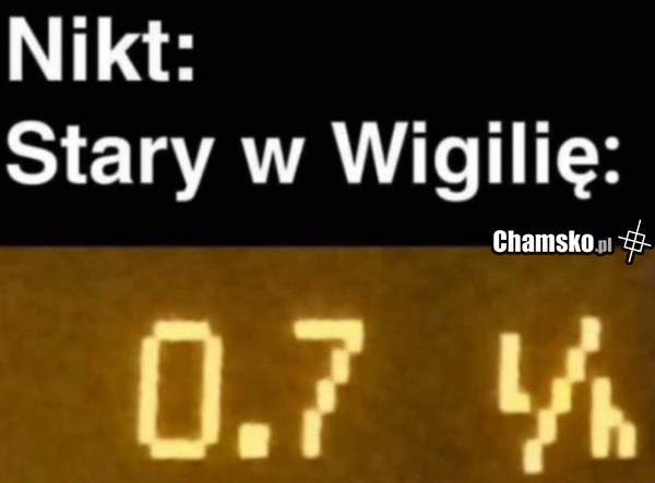 Stary podczas Wigilii