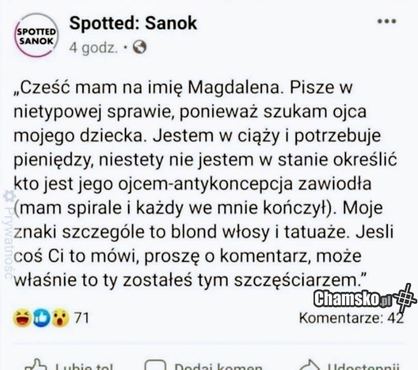 Poszukiwany szczęściarz