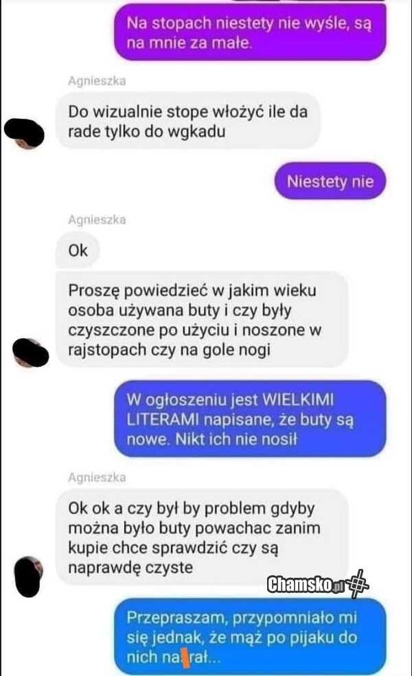 Zakup butów przez fetyszystów