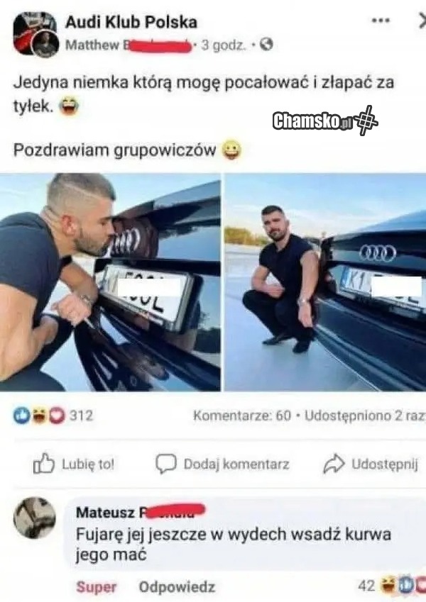 Audi: 5 zer, 4 na masce i 1 wewnątrz...