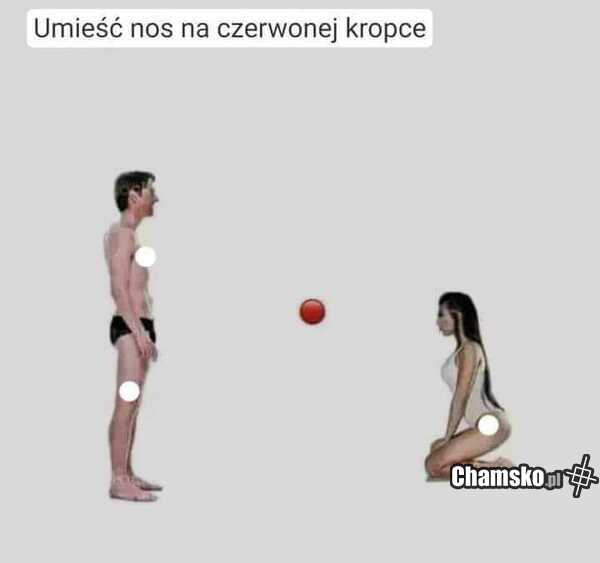 Umieść nos w czerwonej kropce