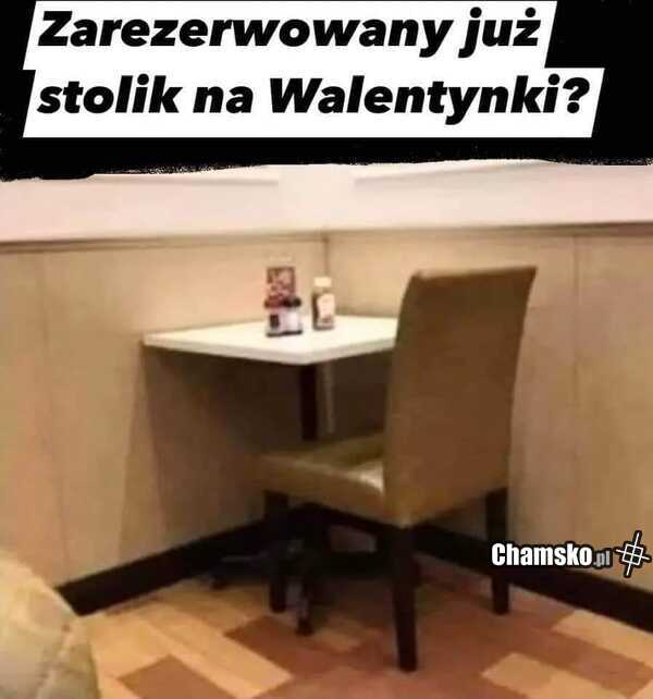 Stolik na walentynki