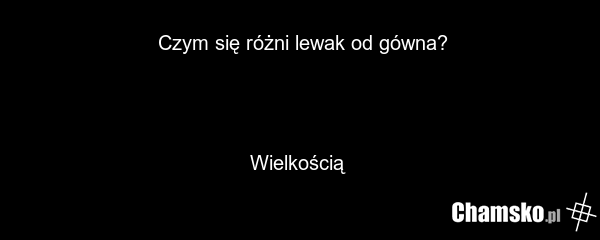 Czym się różni lewak od gówna? Wielkością