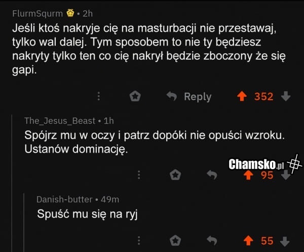 Przyłapanie na trzepaniu