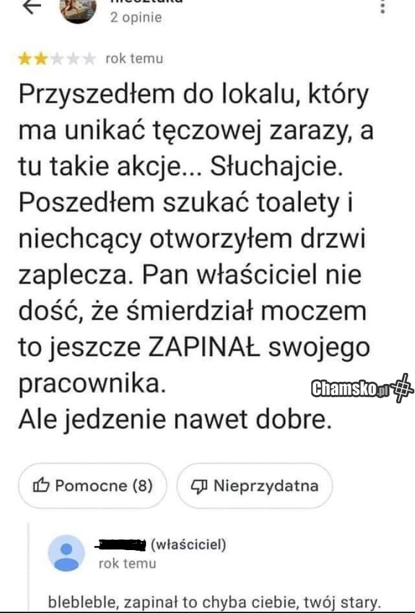 Opinia o lokalu