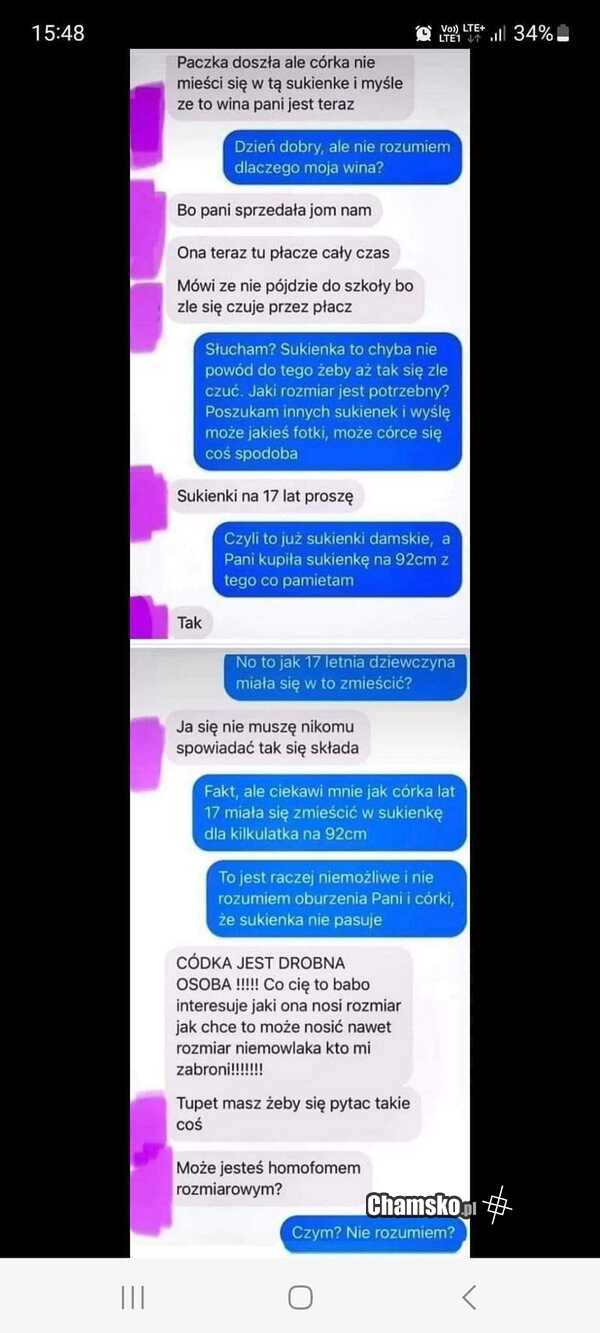 Rozmiar sukienki