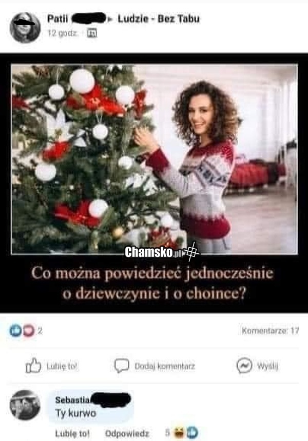 Dziewczyna i choinka