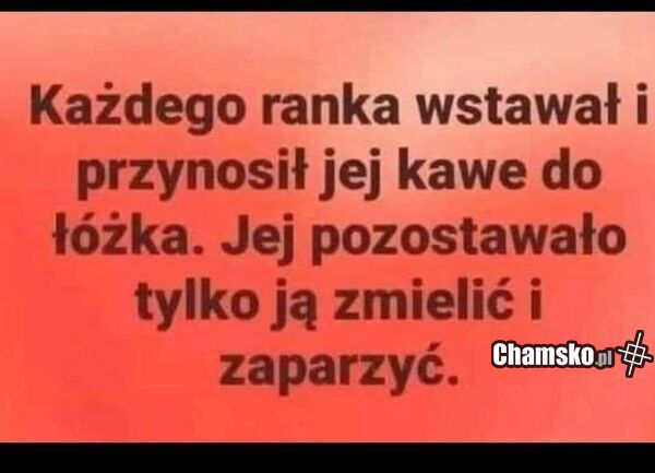 Kawa do łóżka