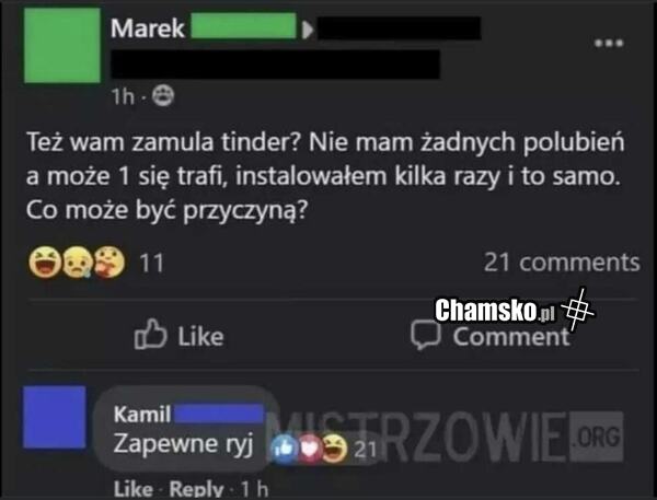 Zamulanie Tindera