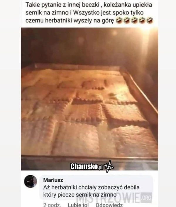 Herbatniki w serniku