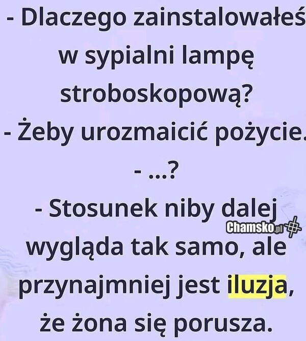Stroboskop w sypialni