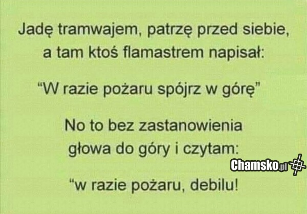 W razie pożaru
