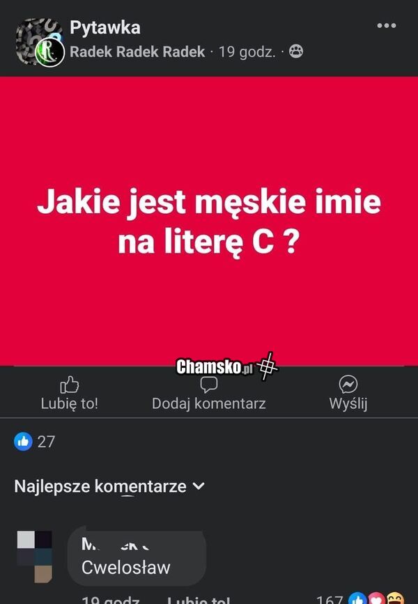 Męskie imię na C