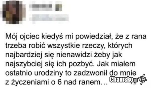 Najlepiej robić z rana