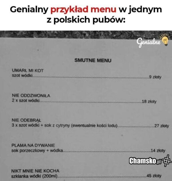 Smutne menu