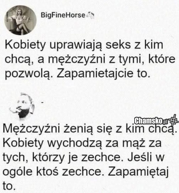 Kobiety vs mężczyźni