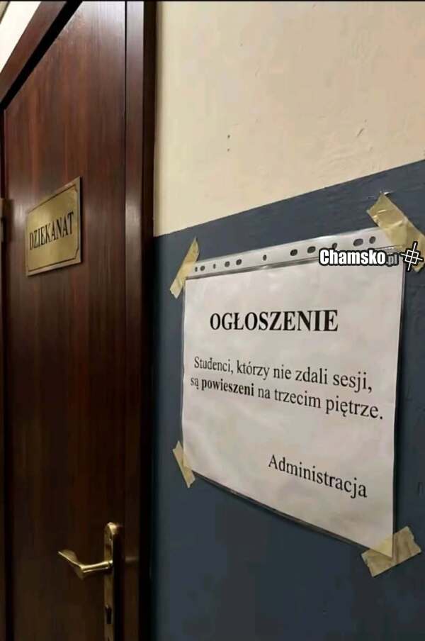 Wieszanie studentów
