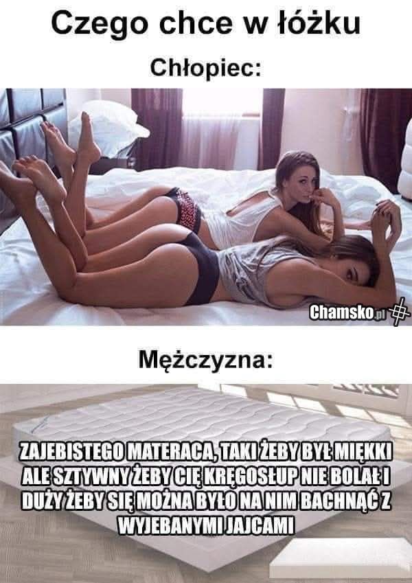 Czego chce w łóżku