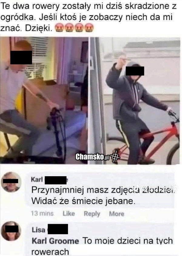 Kradzież rowerów