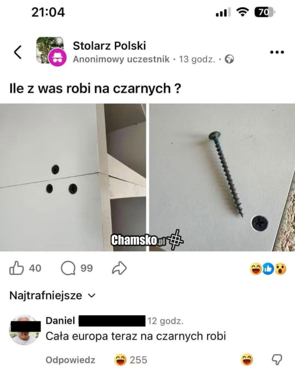 Czarne wkręty
