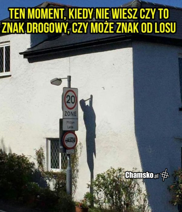 Znak drogowy czy znak od losu?