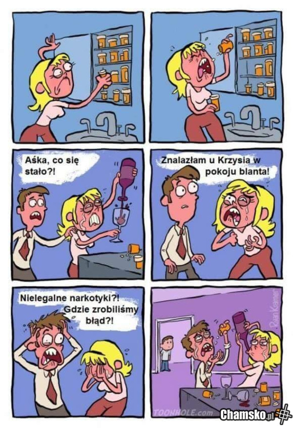 Narkotyki w pokoju syna