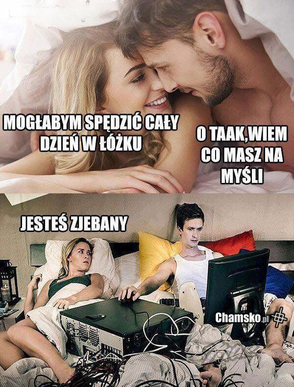 Cały dzień w łóżku
