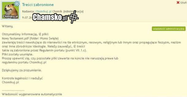 Zabronione treści